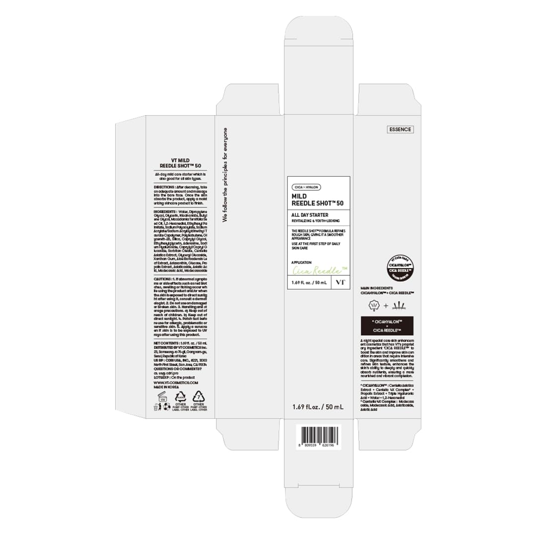 VT COSMETICS CICA Reedle Shot 50, Day&Night Mild Exosome, Microneedling Serum, Centella Asiatica, Hyaluronic Acid, Exfoliation, Soft & Glass Skin, Korean Skin Booster 1.69Fl Oz(50ml)