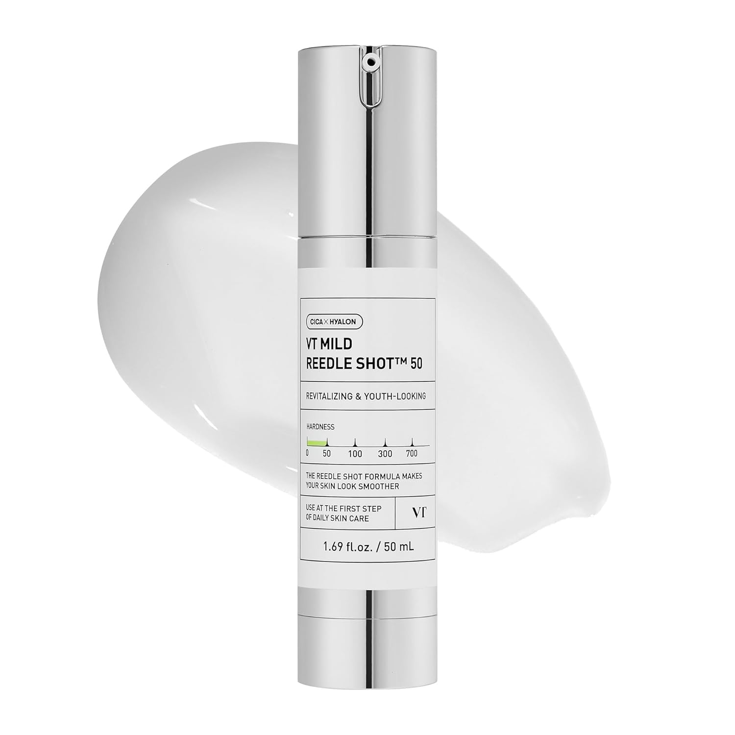 VT COSMETICS CICA Reedle Shot 50, Day&Night Mild Exosome, Microneedling Serum, Centella Asiatica, Hyaluronic Acid, Exfoliation, Soft & Glass Skin, Korean Skin Booster 1.69Fl Oz(50ml)